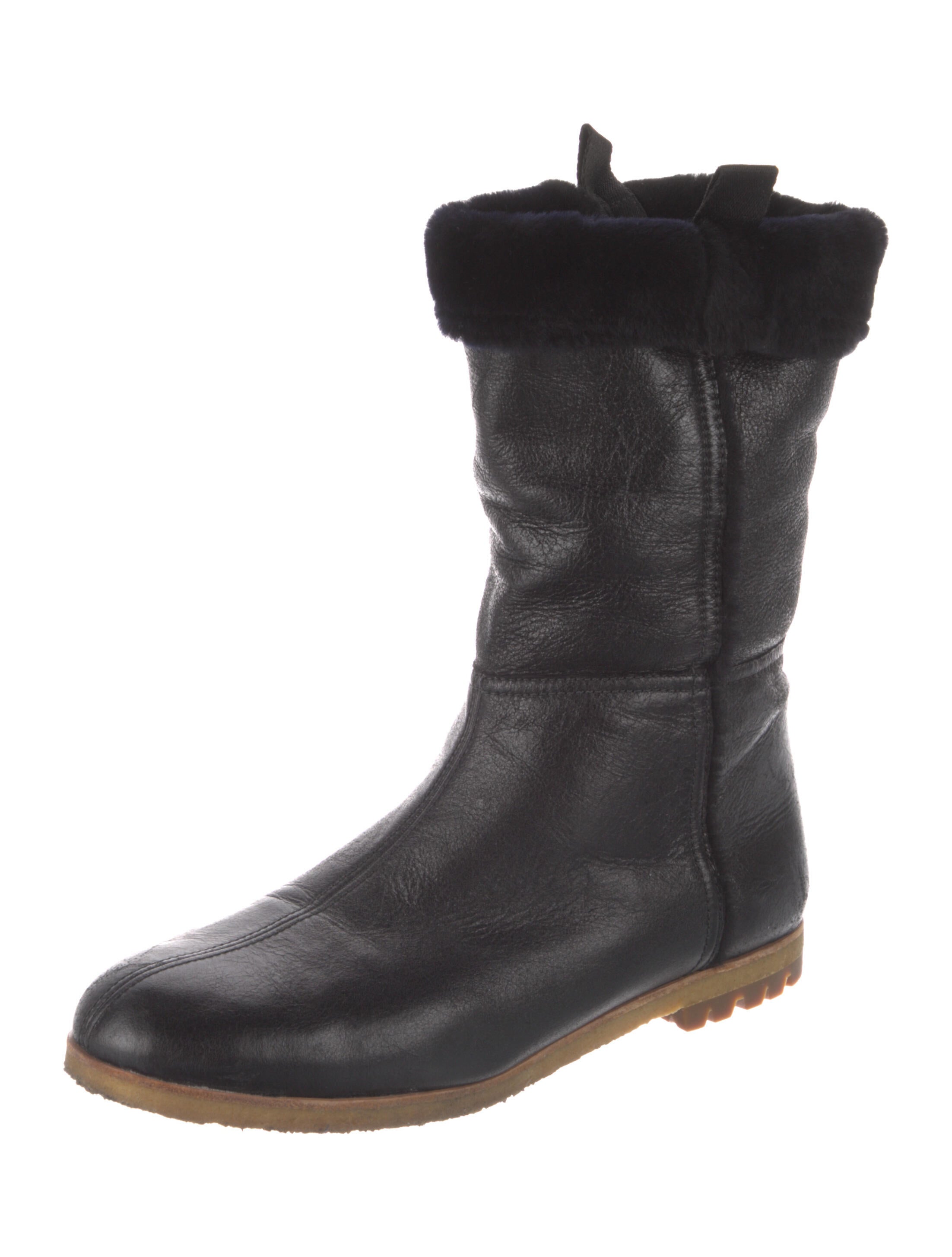 Prada Sport Leather Riding Boots
