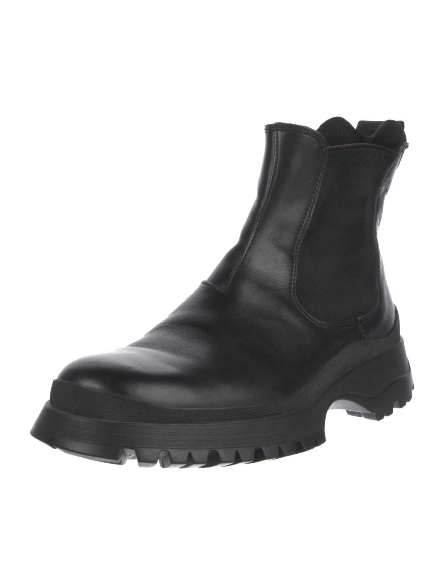 Prada Sport Leather Chelsea Boots