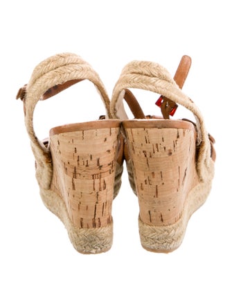 Prada Sport Leather Bow Accents Espadrilles