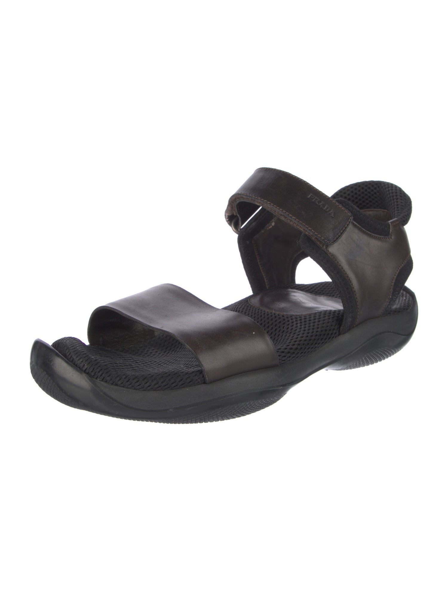 Prada Sport Patent Leather Slingback Sandals