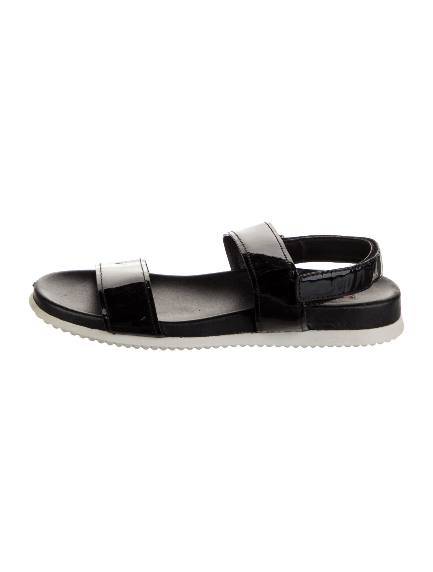 Prada Sport Patent Leather Slingback Sandals
