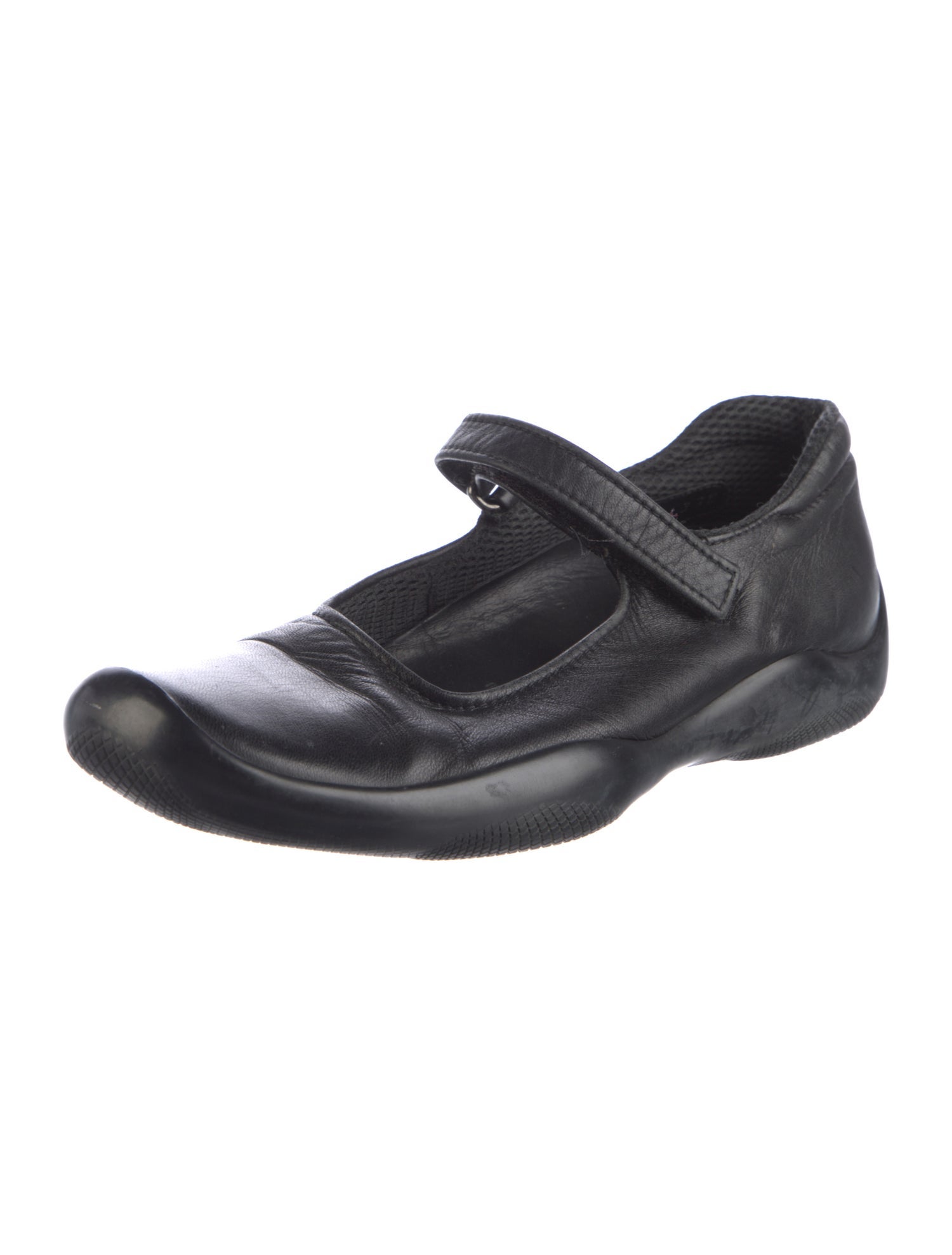 Prada Sport Leather Mary Jane Flats