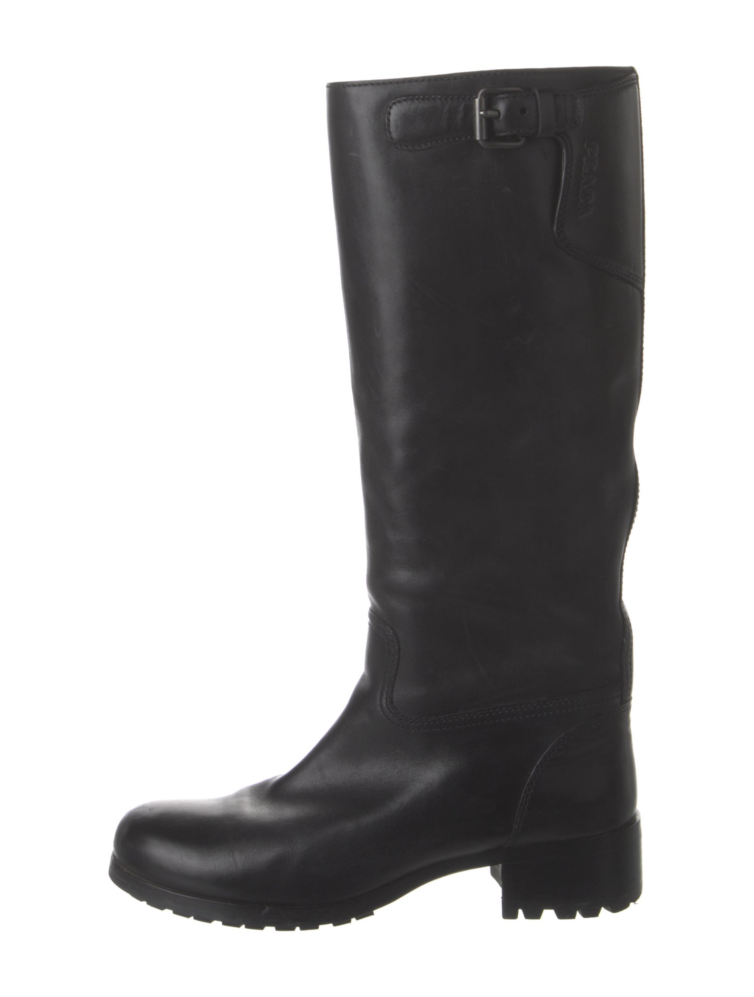 Prada Sport Leather Riding Boots