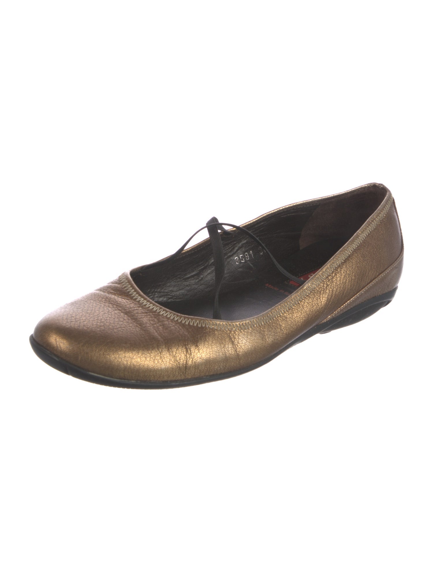 Prada Sport Leather Ballet Flats