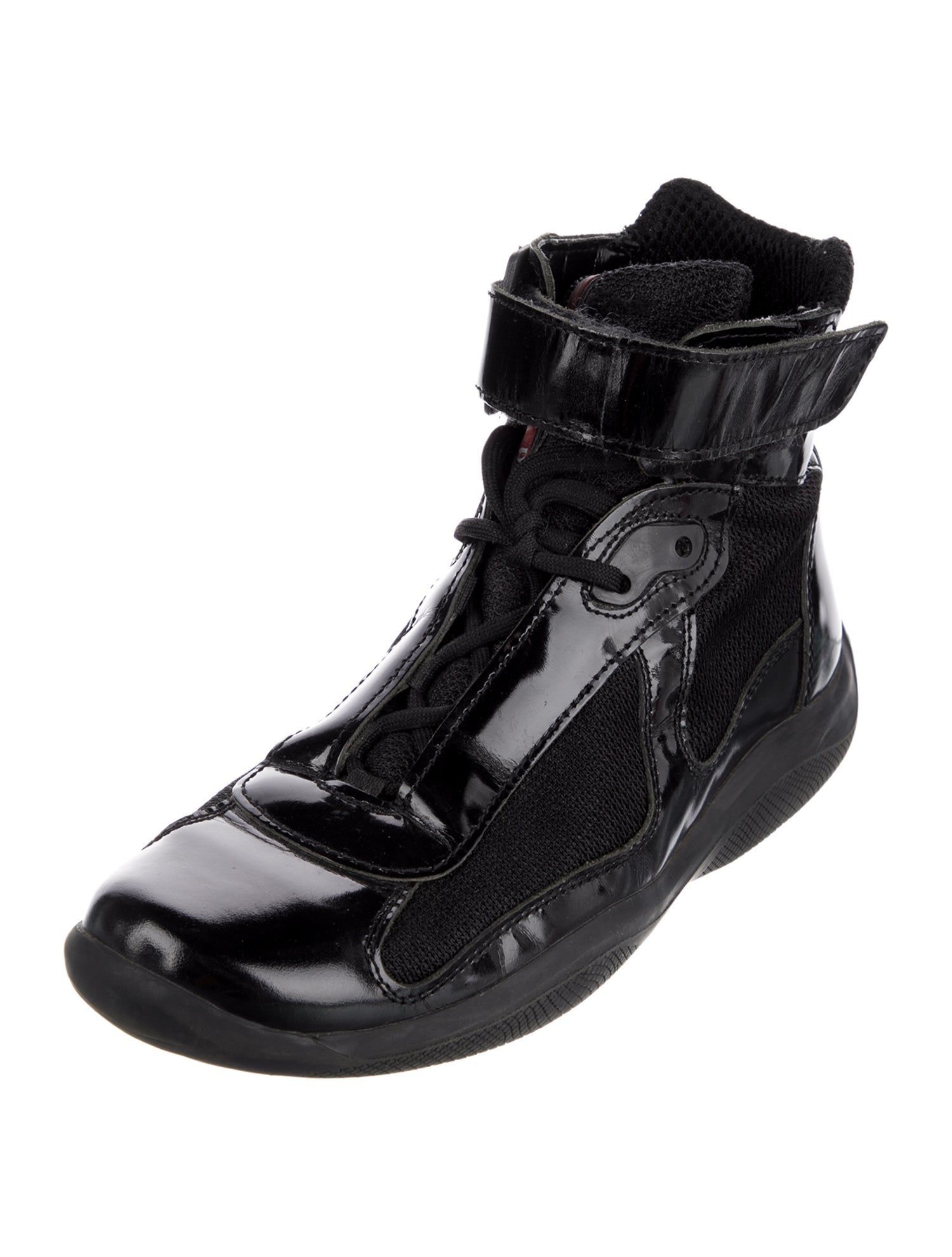 Prada Sport Leather Lace-Up Boots