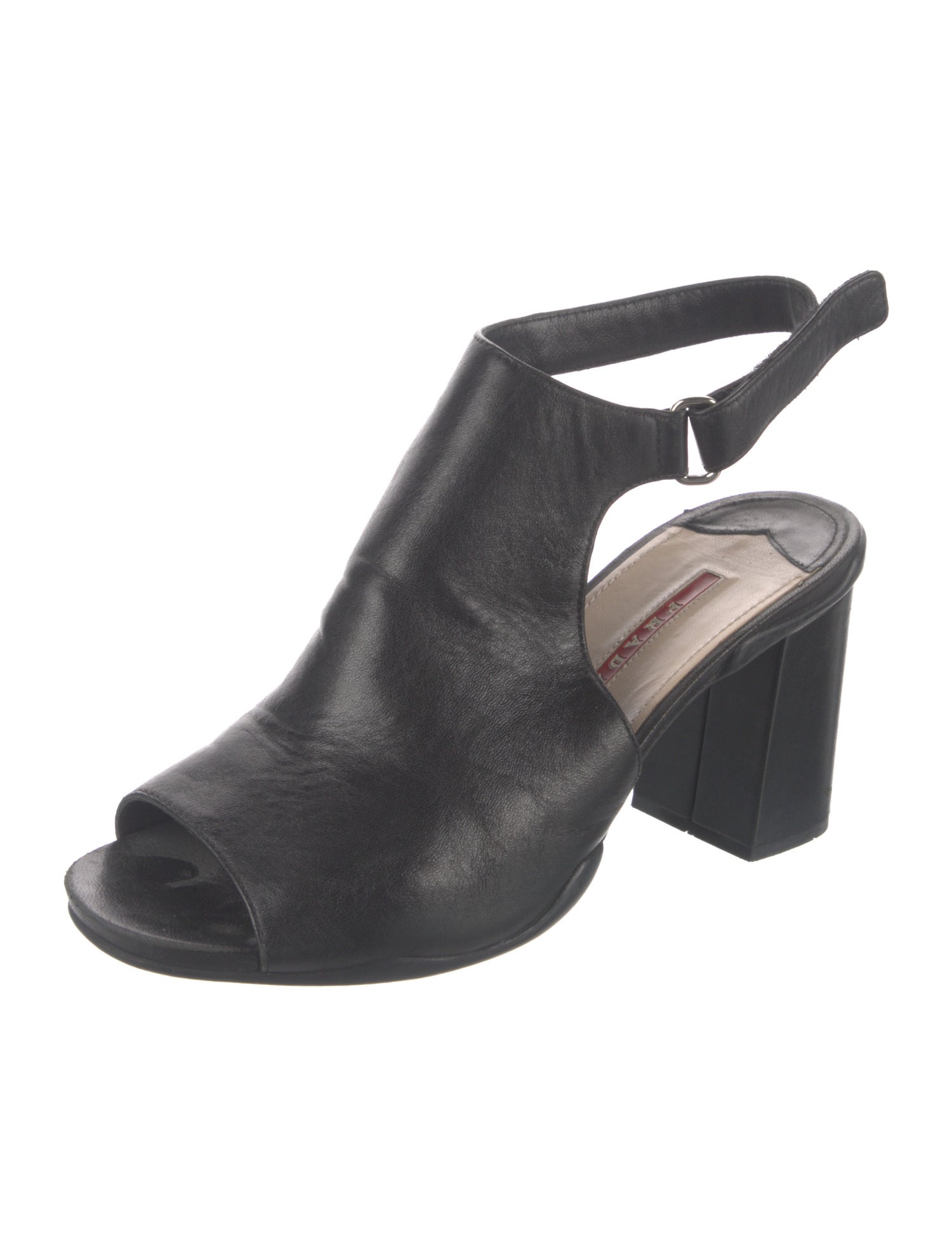 Prada Sport Leather Slingback Pumps