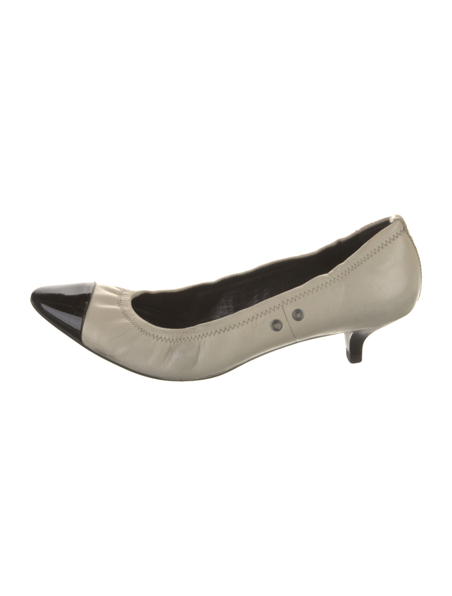 Prada Sport Leather Colorblock Pattern Pumps