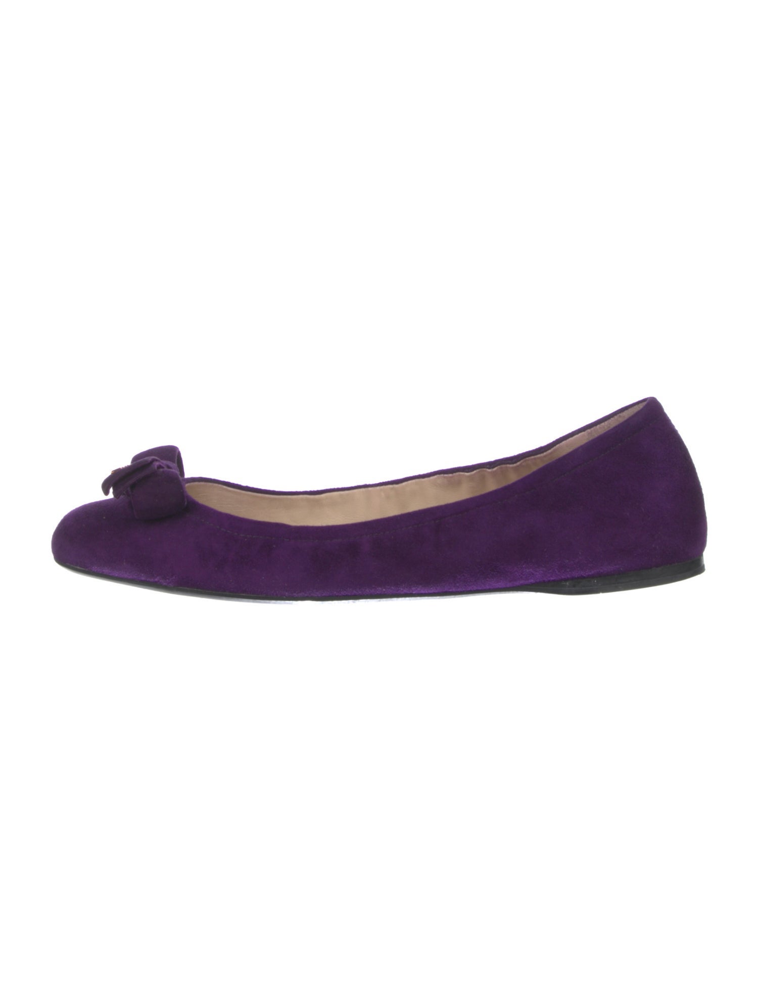 Prada Sport Suede Bow Accents Ballet Flats