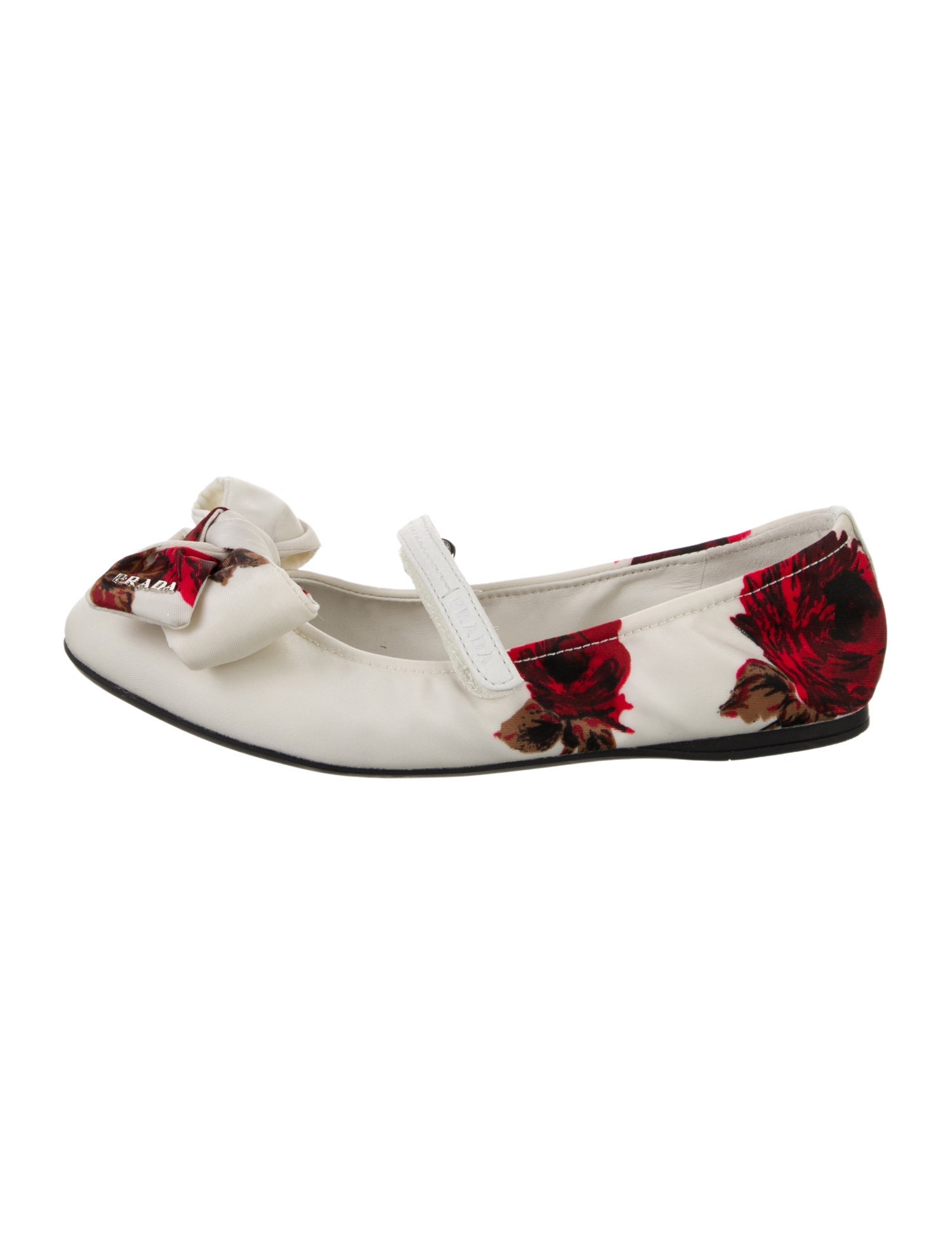 Prada Sport Roses Nylon Mary Jane Flats