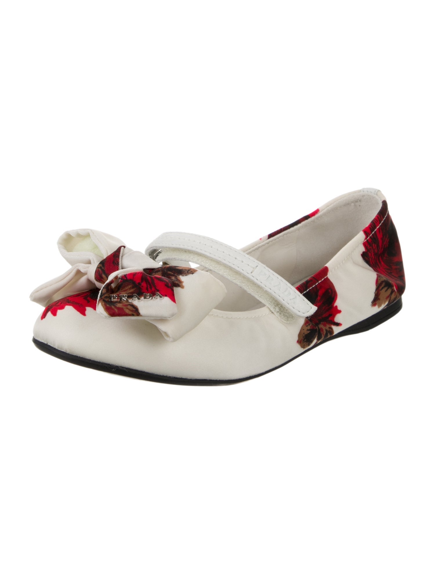 Prada Sport Roses Nylon Mary Jane Flats