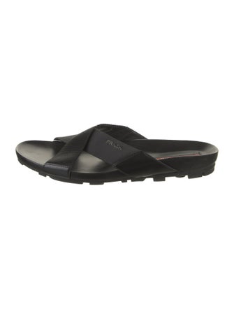 Prada Sport Leather Slides