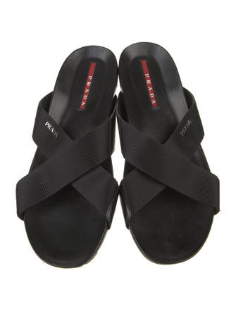 Prada Sport Leather Slides