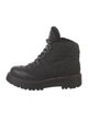 Prada Sport Wool Faux Fur Trim Combat Boots