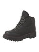Prada Sport Wool Faux Fur Trim Combat Boots