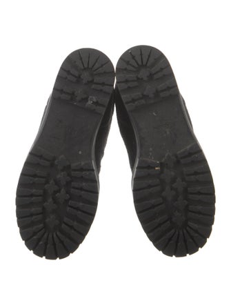 Prada Sport Wool Faux Fur Trim Combat Boots