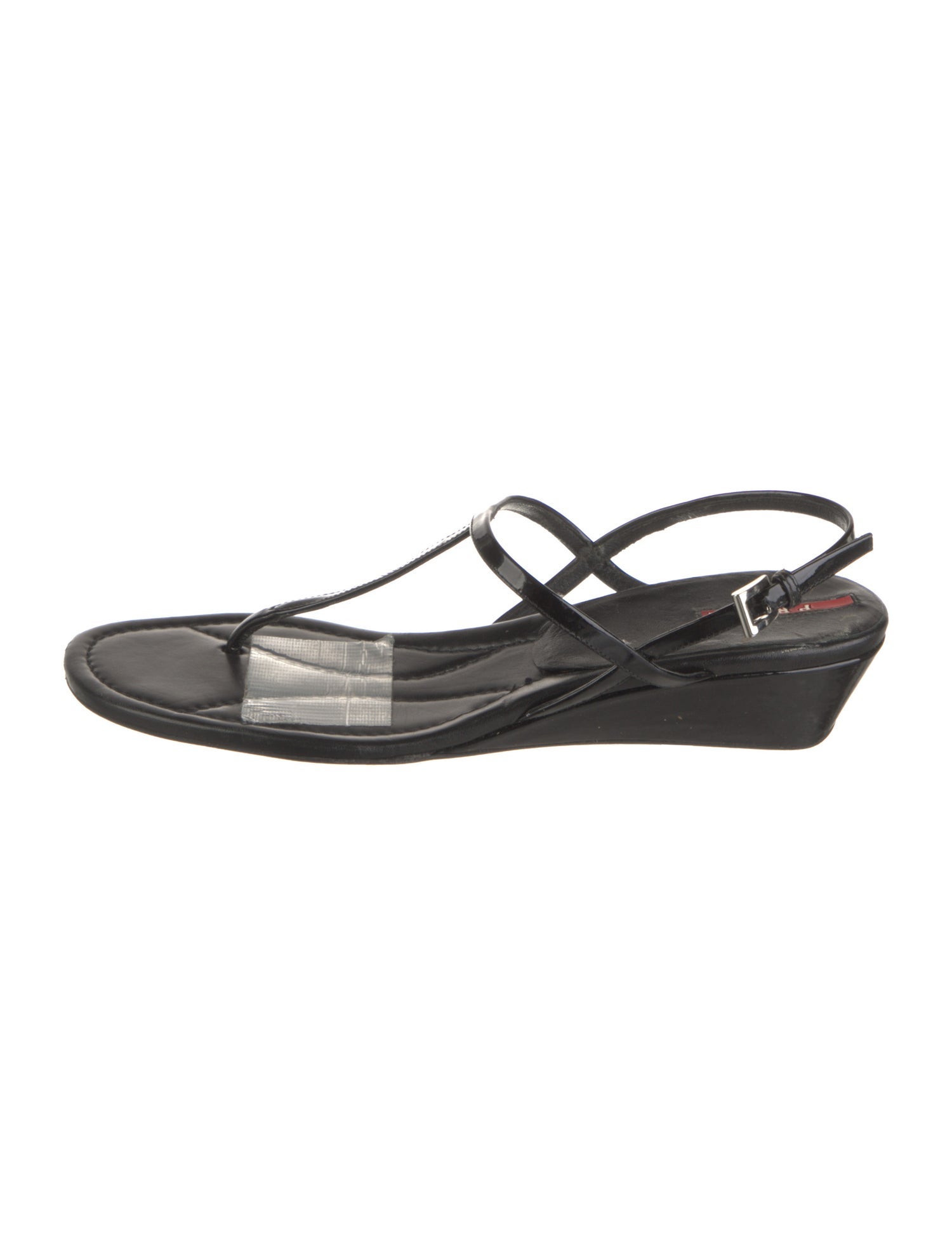 Prada Sport Patent Leather Slingback Sandals