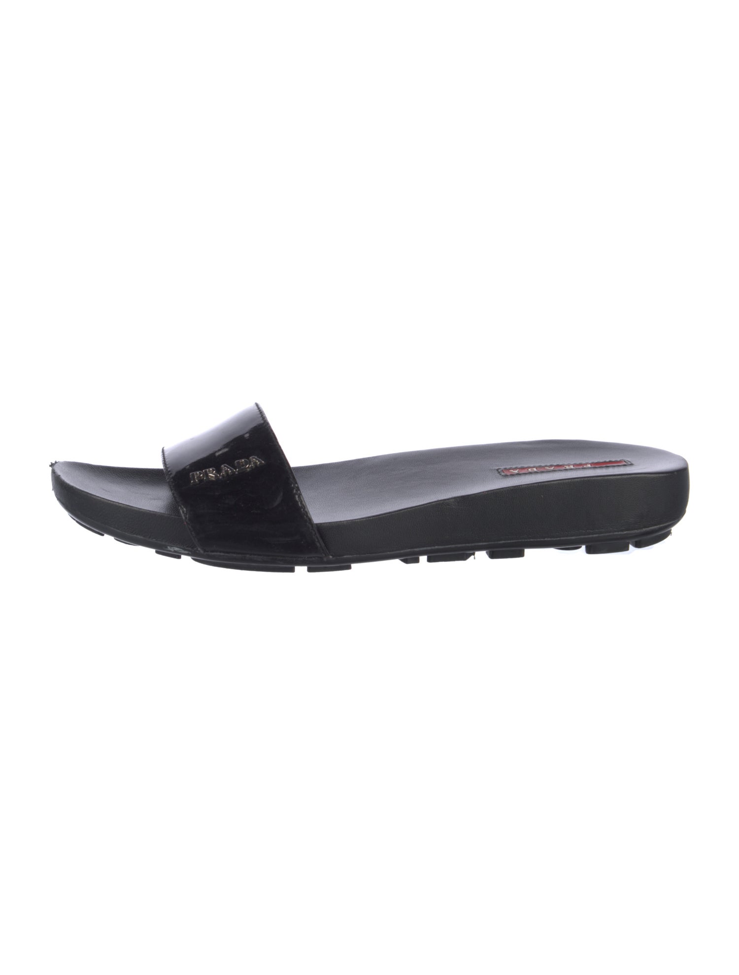 Prada Sport Patent Leather Slides