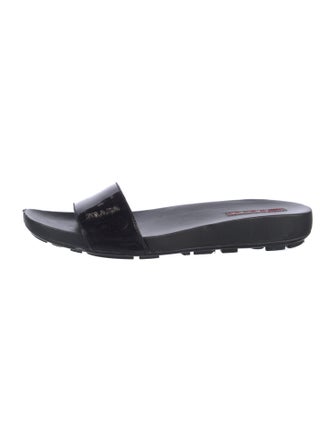 Prada Sport Patent Leather Slides
