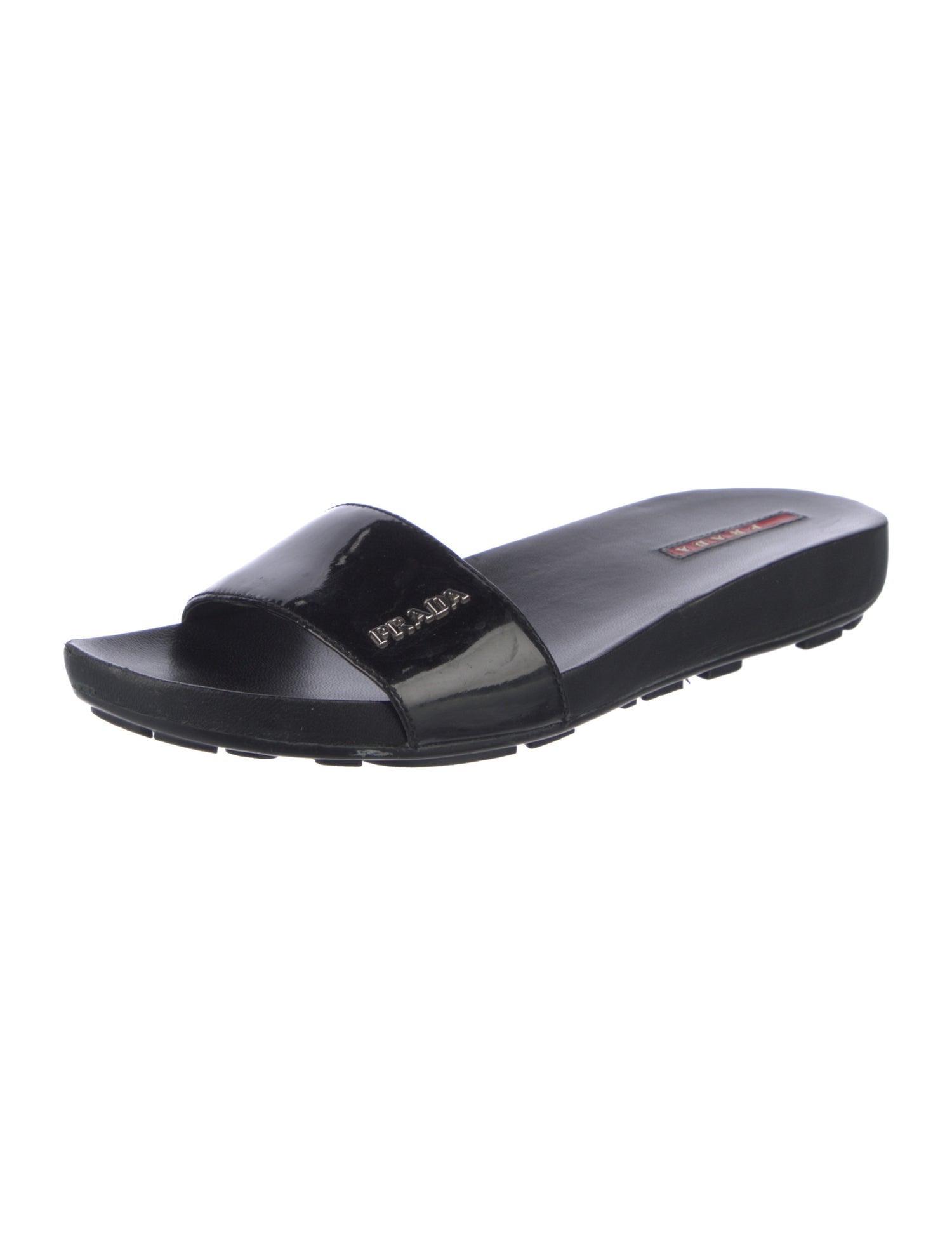 Prada Sport Patent Leather Slides
