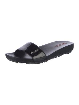 Prada Sport Patent Leather Slides