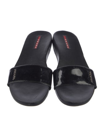 Prada Sport Patent Leather Slides