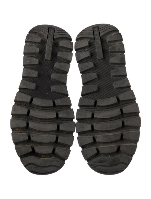 Prada Enameled Metal Triangle Nylon Sneakers