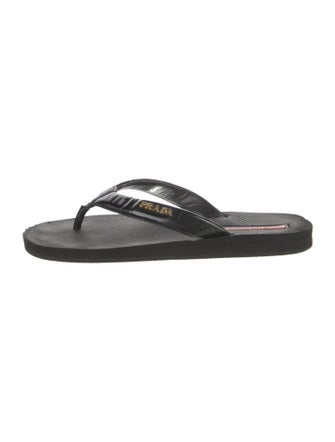 Prada Sport Patent Leather Flip Flops