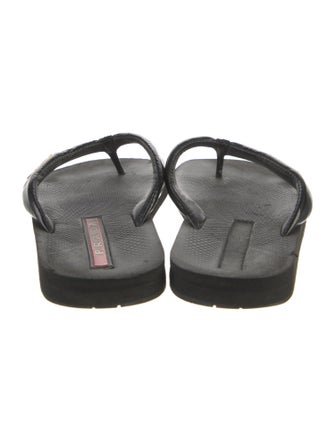 Prada Sport Patent Leather Flip Flops