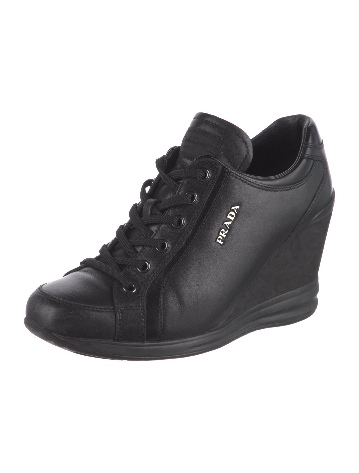 Prada Sport Leather Lace-Up Boots
