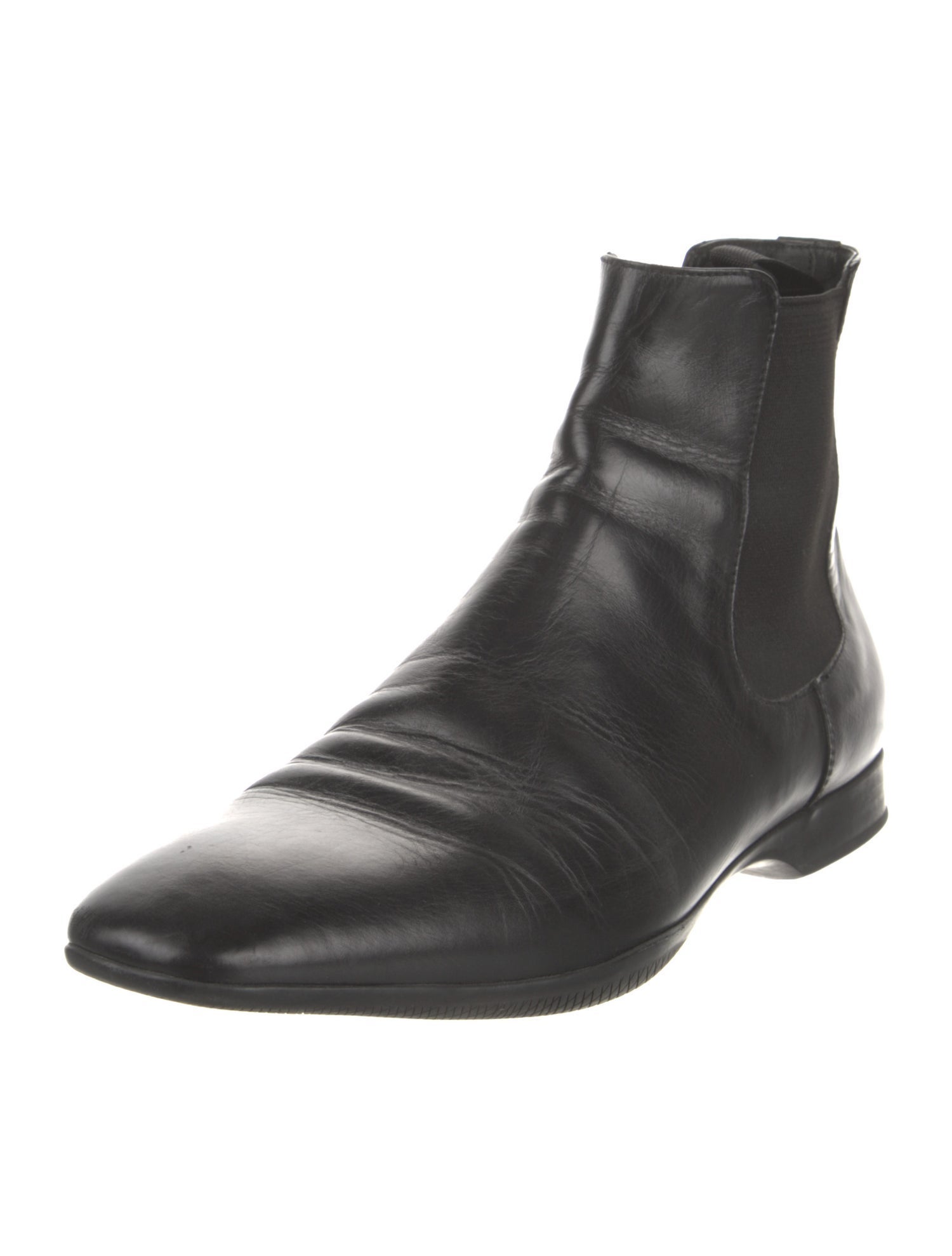 Prada Sport Leather Chelsea Boots