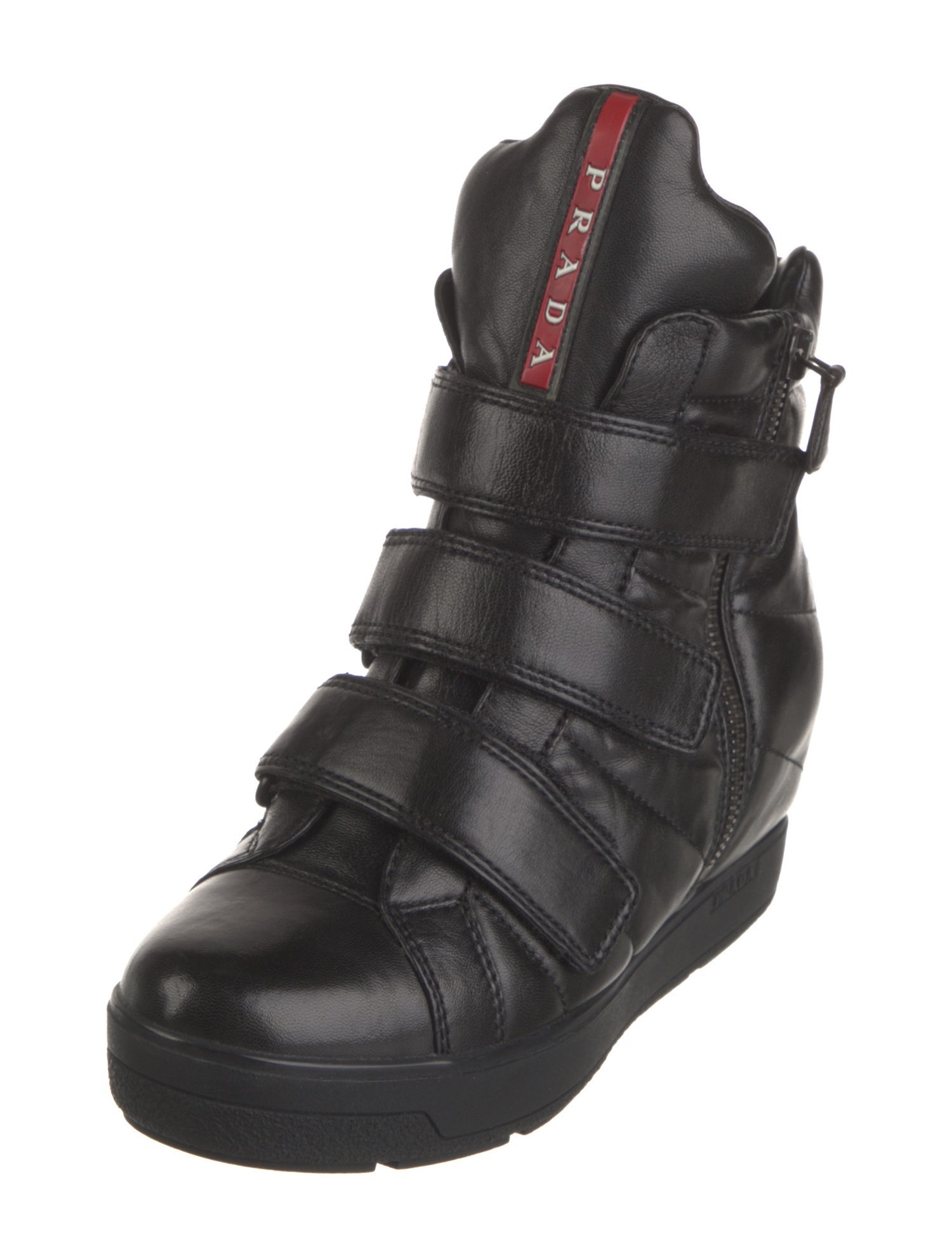 Prada Sport Lambskin Wedge Sneakers