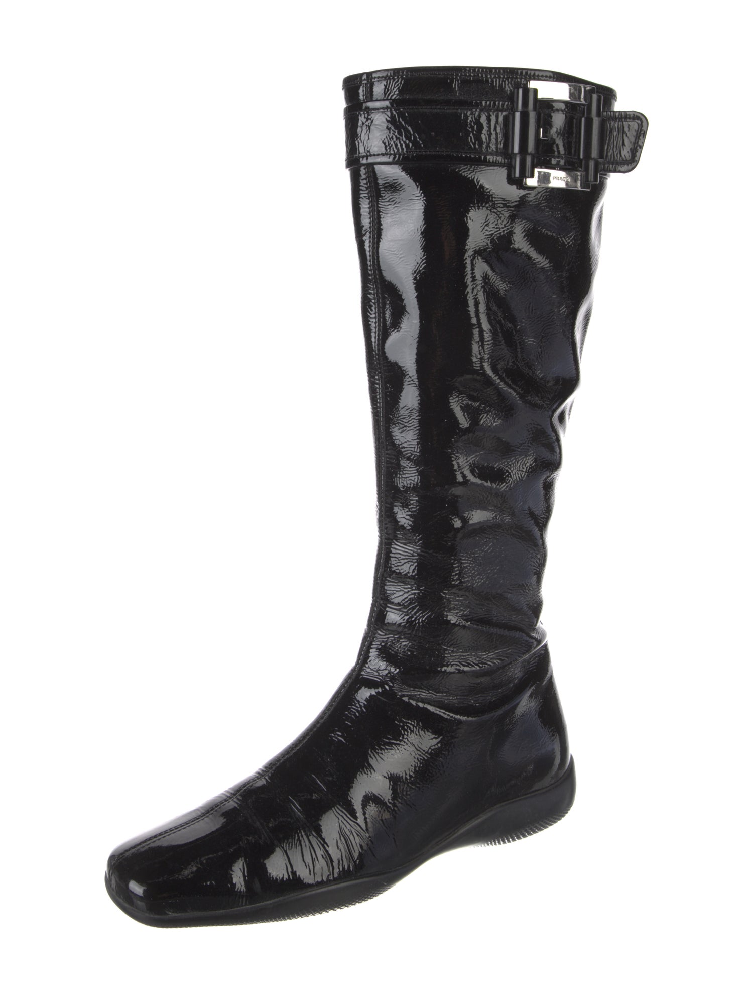 Prada Sport Patent Leather Riding Boots