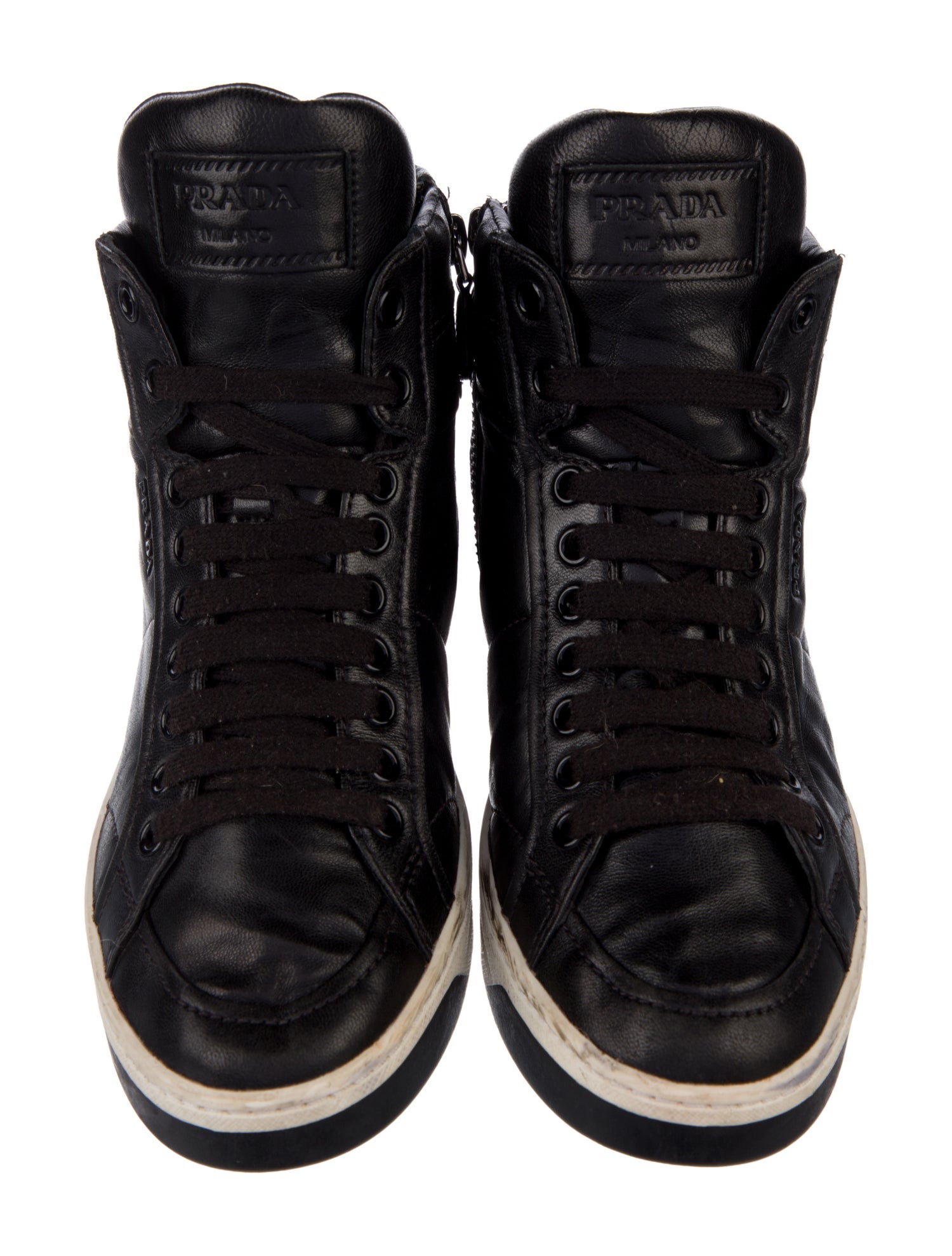 Prada Sport Leather Chunky Sneakers