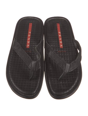 Prada Sport Leather Flip Flops