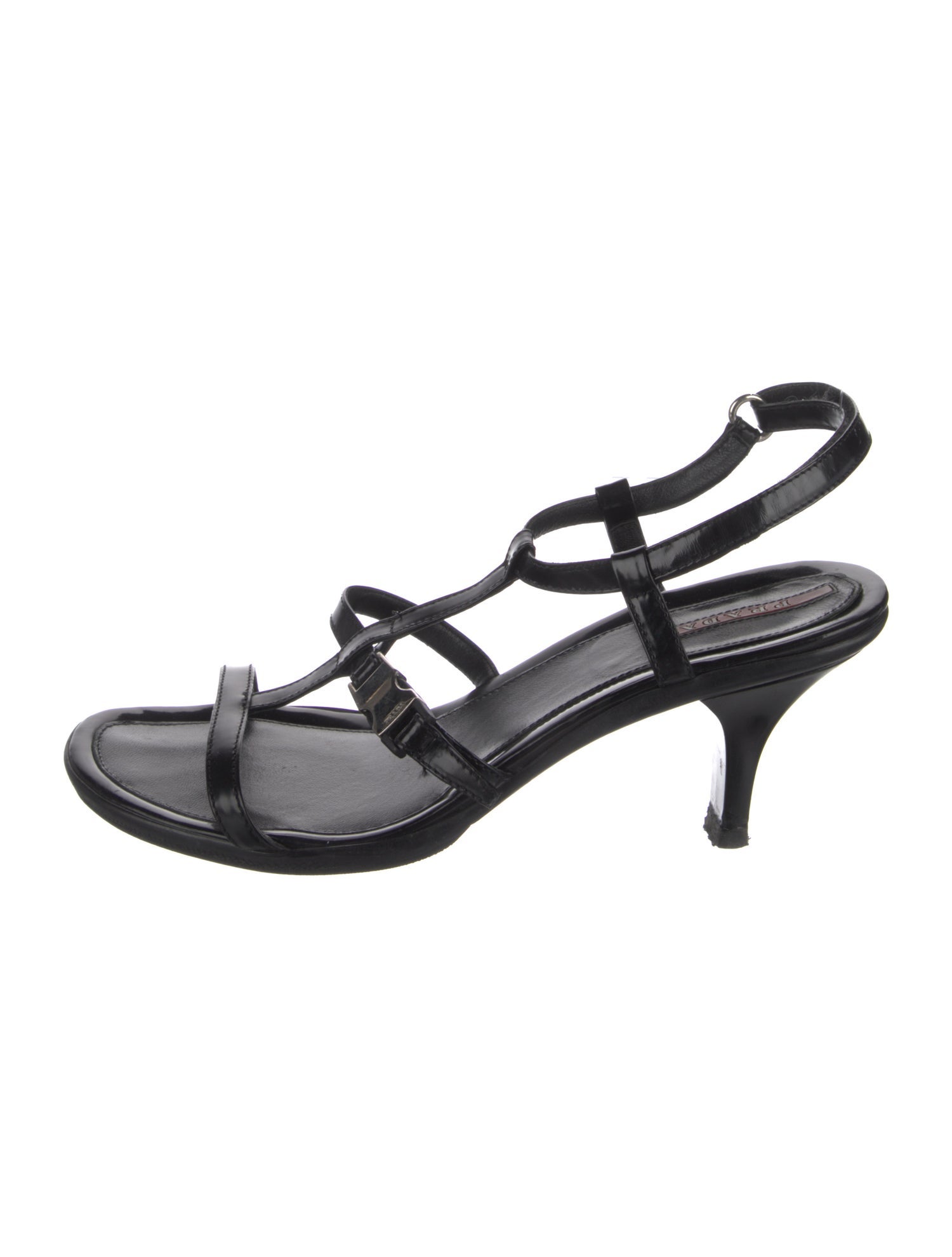 Prada Sport Leather Slingback Sandals