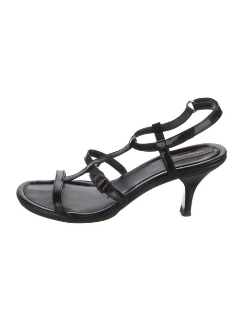 Prada Sport Leather Slingback Sandals