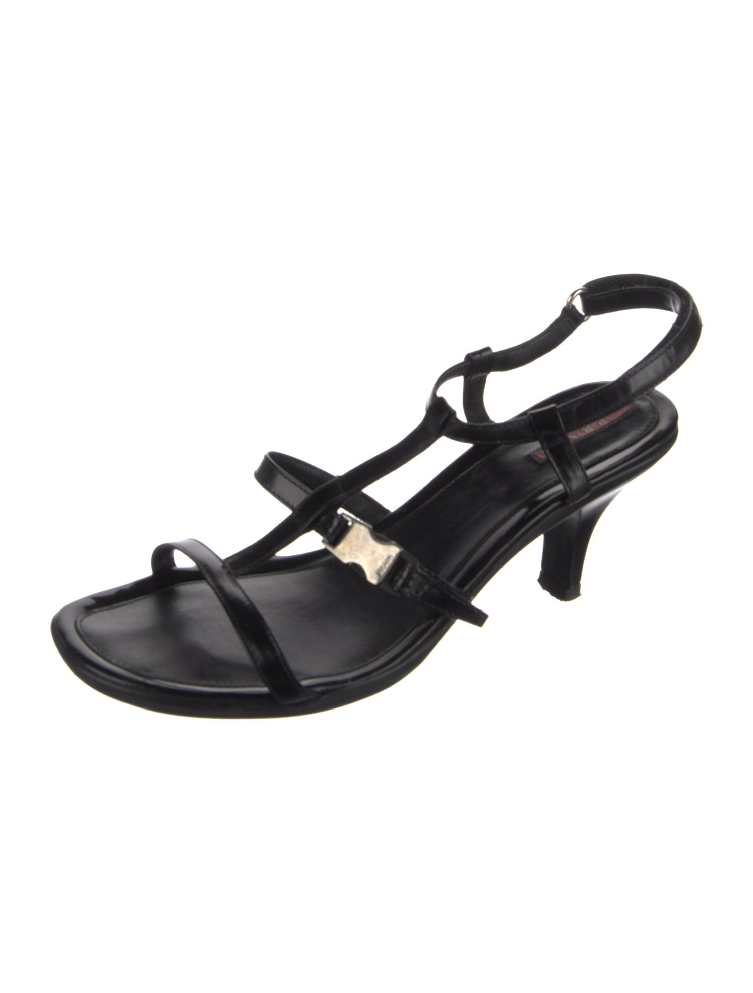 Prada Sport Leather Slingback Sandals