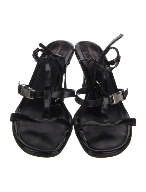 Prada Sport Leather Slingback Sandals