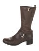Prada Sport Leather Moto Boots