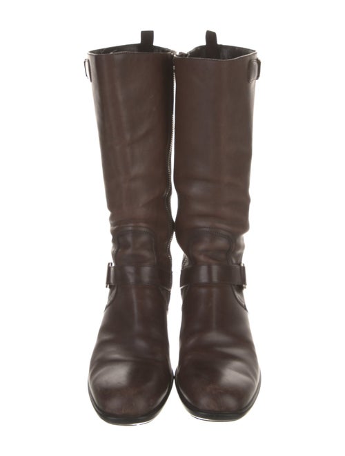 Prada Sport Leather Moto Boots