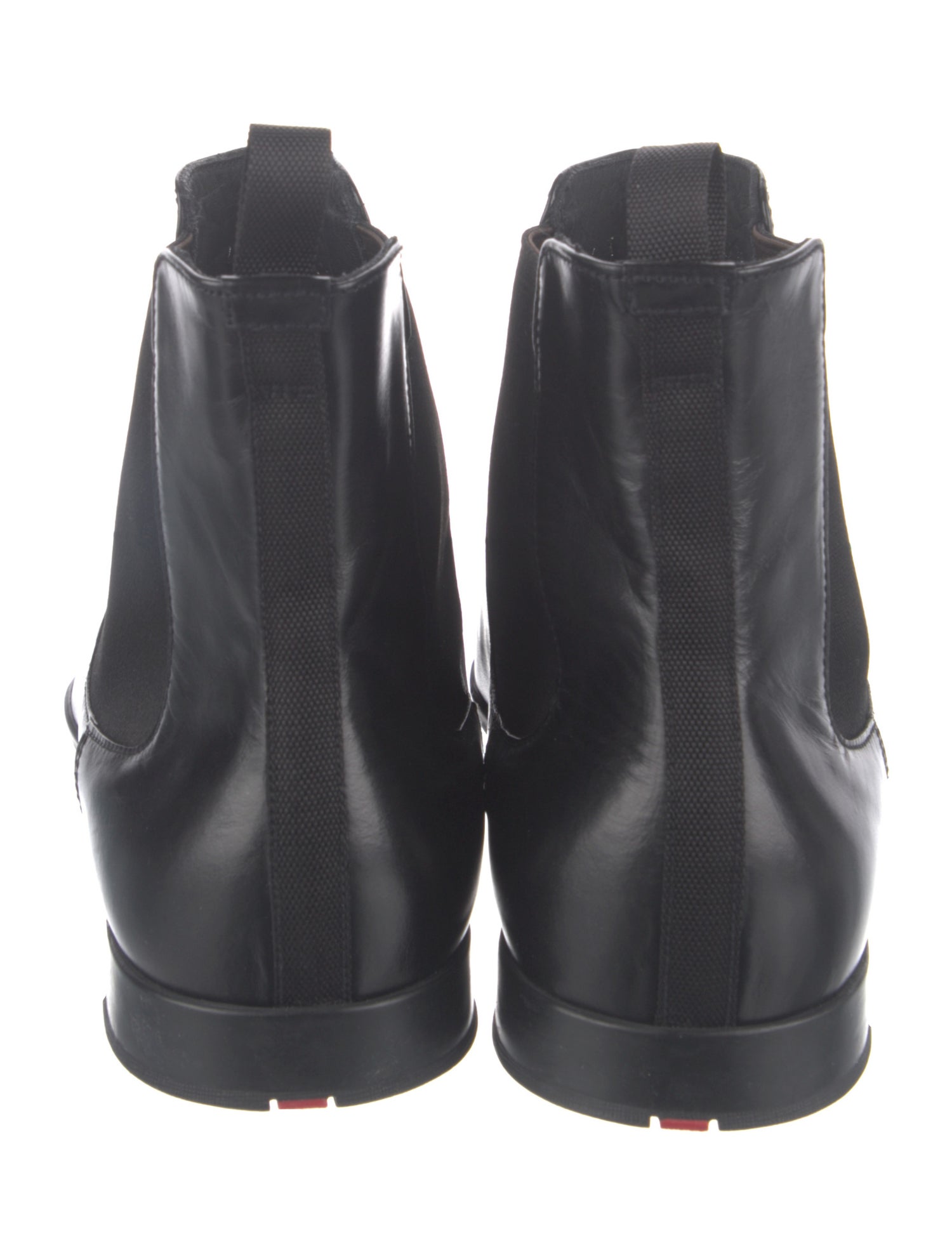 Prada Sport Leather Chelsea Boots