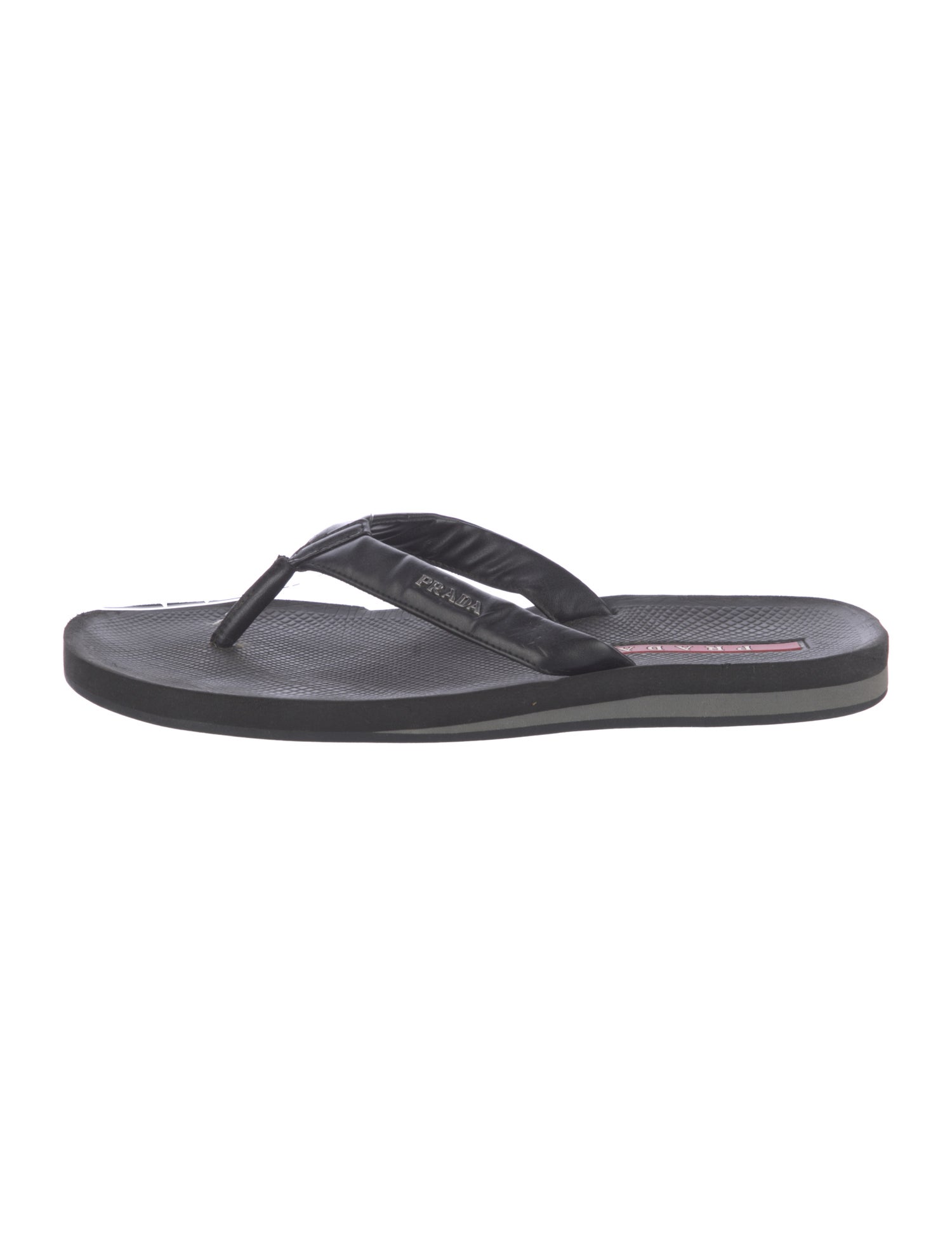 Prada Sport Leather Flip Flops