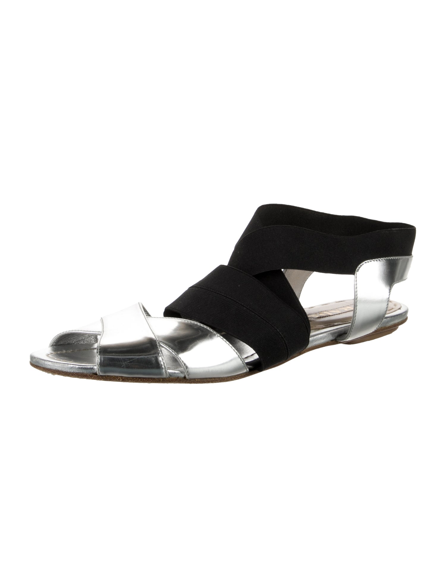 Prada Leather Slingback Sandals