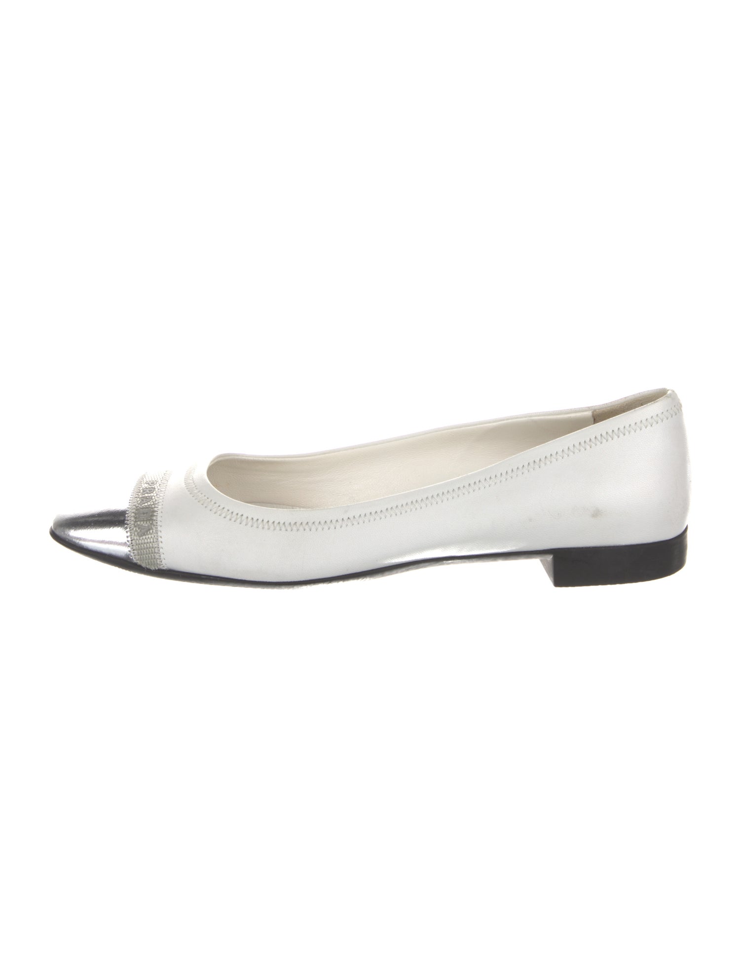 Prada Sport Leather Whipstitch Trim Flats