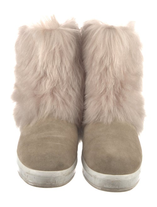 Prada Sport Suede Fur Trim Boots