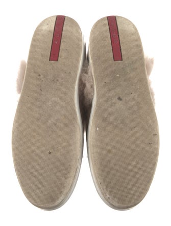 Prada Sport Suede Fur Trim Boots