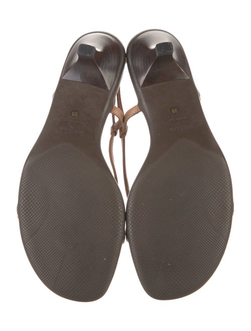 Prada Sport Leather Slingback Sandals