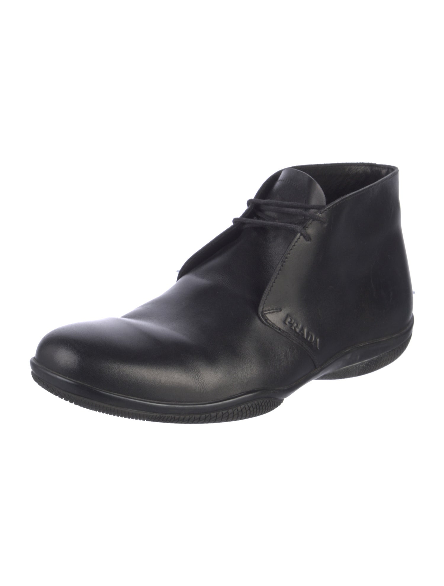 Prada Sport 2000's Leather Lace-Up Boots