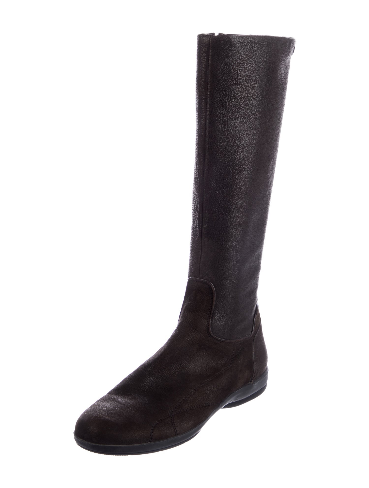 Prada Sport Leather Riding Boots