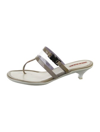 Prada Sport Late 1990's - Early 2000's Patent Leather Slides